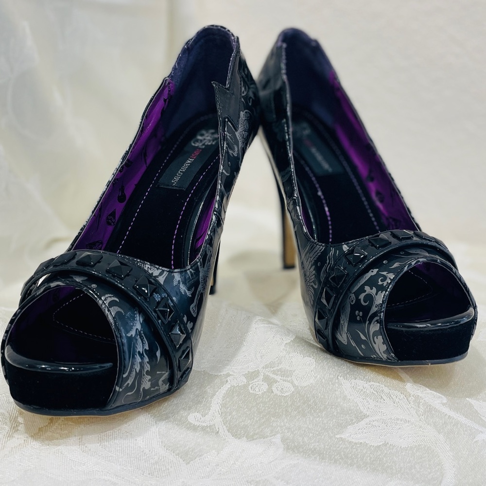 Iron Fist Platform Peeptoe Heels, size 10